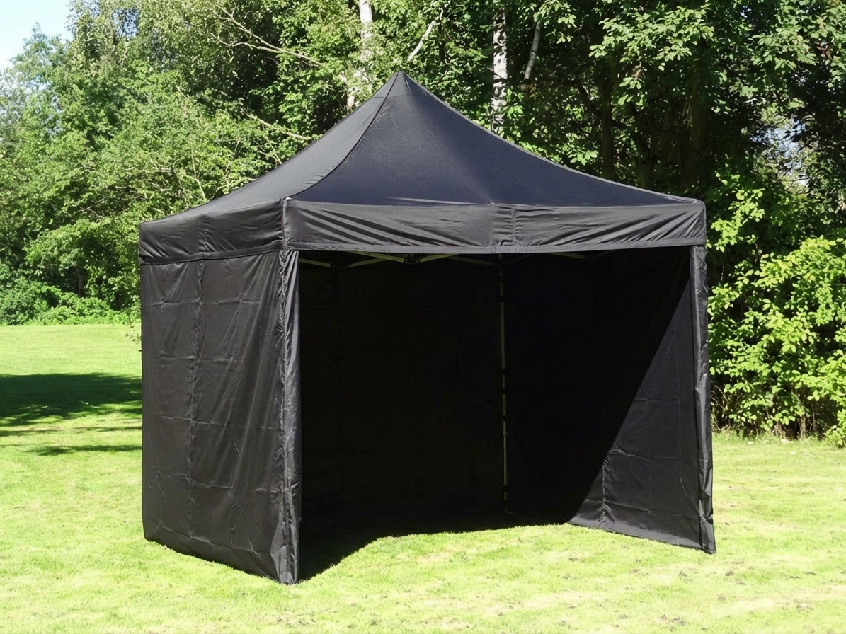 Pop up gazebo 3x3m black with aluminium frame