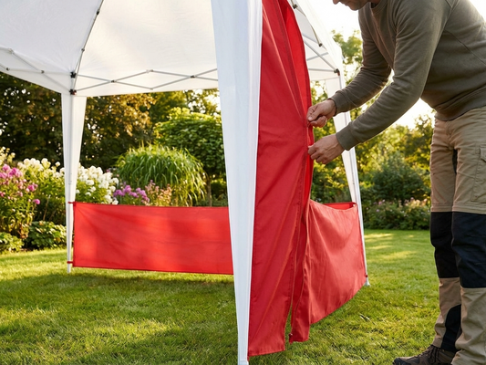 Red infill joint panels for FleXtents® PRO pop-up gazebo