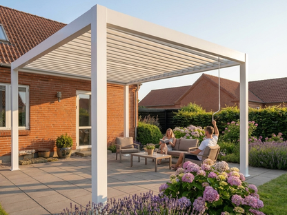 White steel gazebo 3x3m for outdoor shelter - product detail
