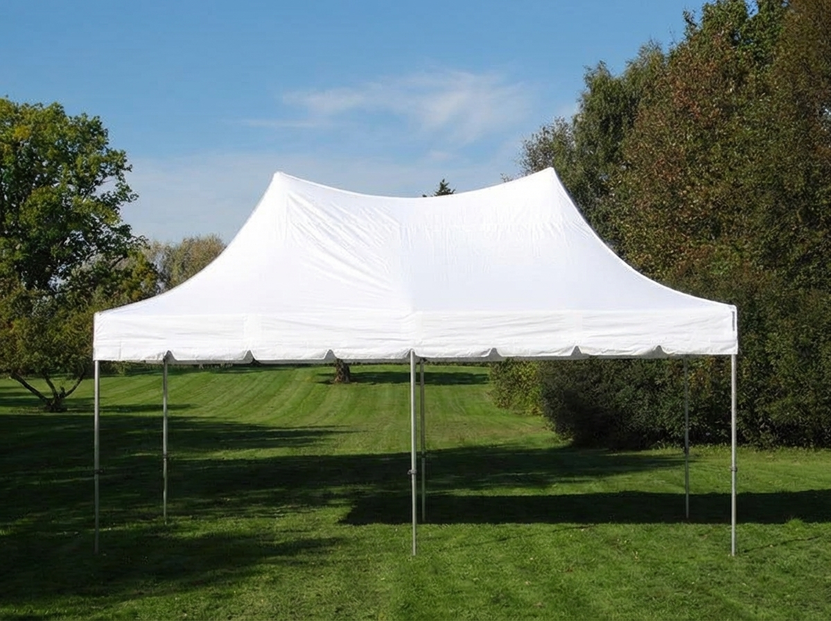 White pop-up gazebo with aluminium frame for outdoor events