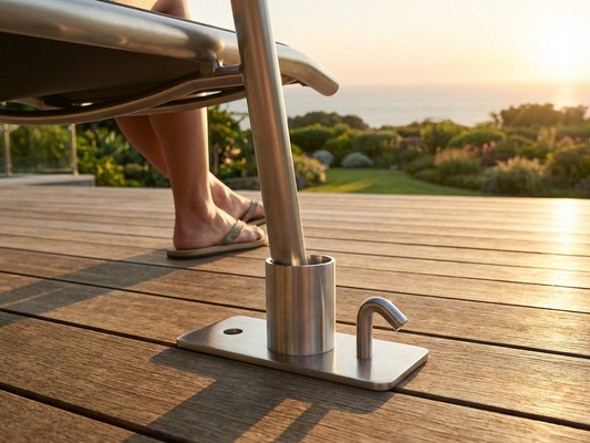 Steel Foot Pad in Silver for Industrial Use