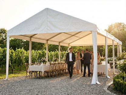 White PVC marquee roof cover 5x10m for outdoor events - view 3