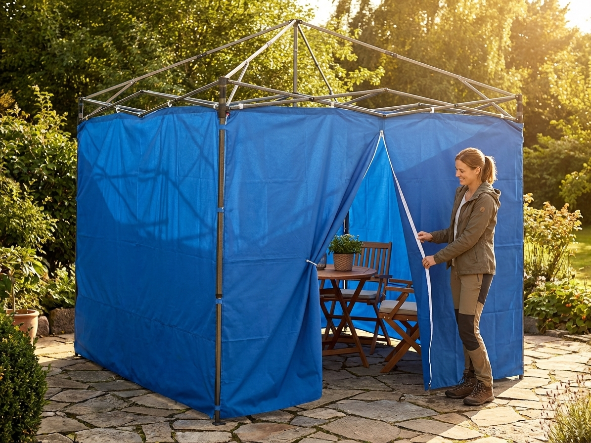Blue Gazebo Sidewall Kit 2x2m made from Polyester PVC - view 3