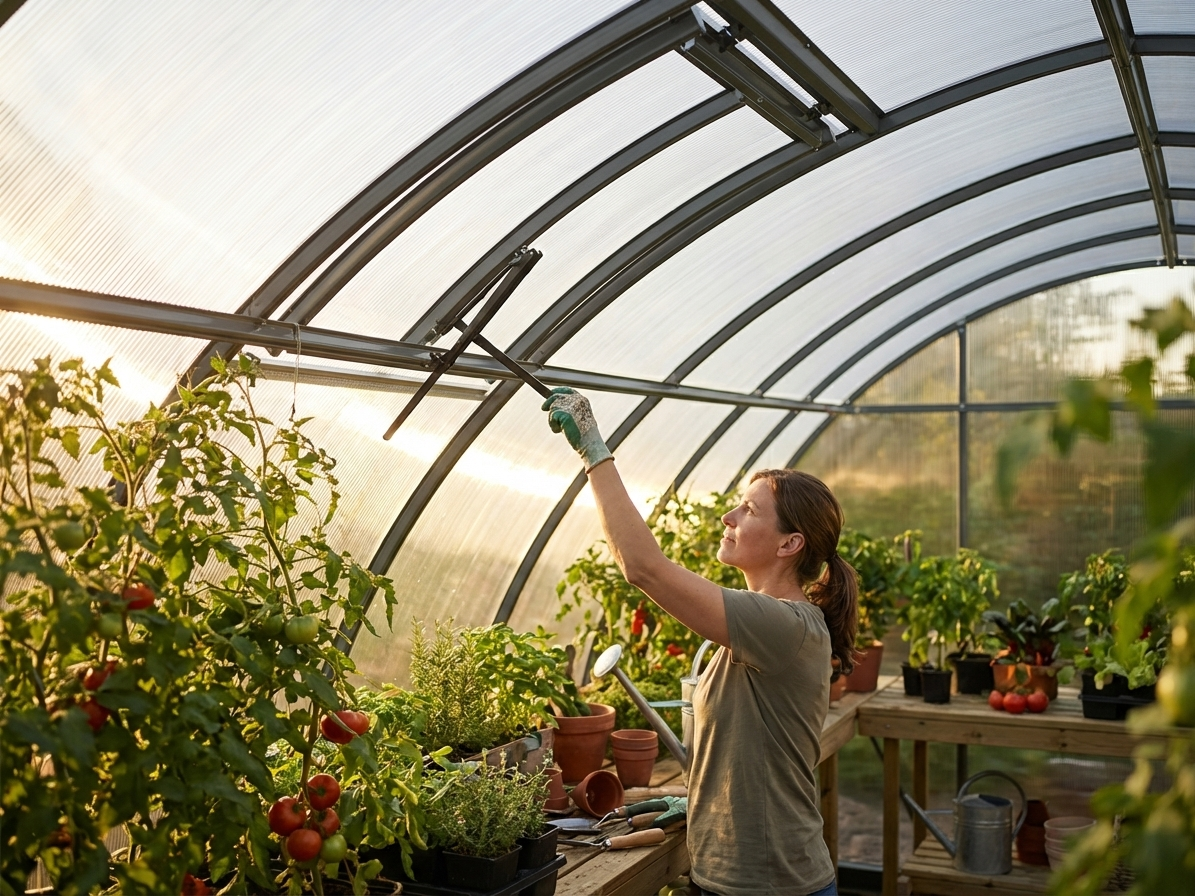 Silver ventilation window for greenhouse 100x60cm - view 3