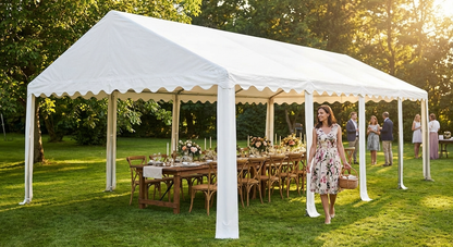 White PVC Roof Cover for 6x12m Marquee - view 3