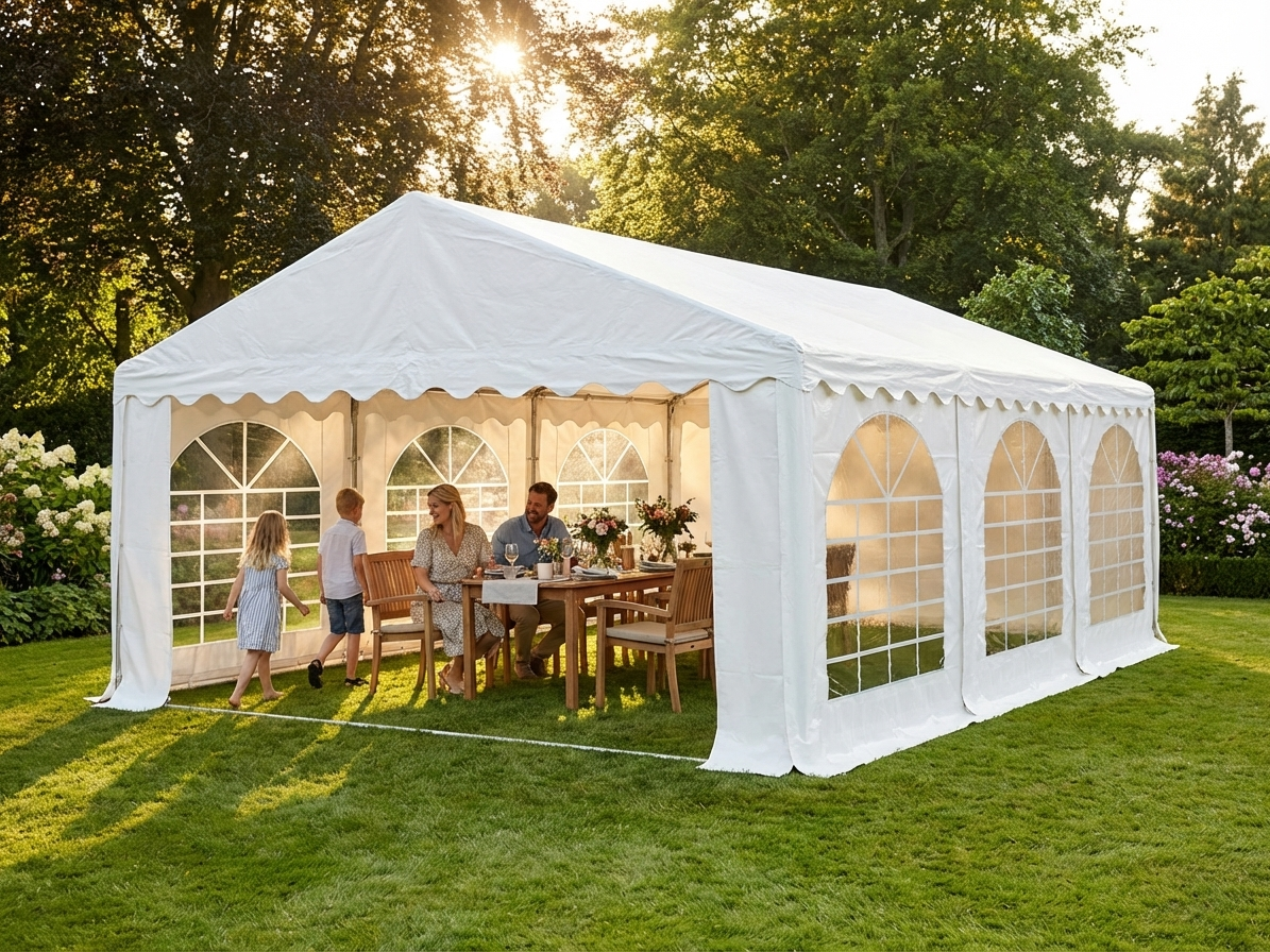 White PVC Marquee 6x8 m for Outdoor Events - view 3