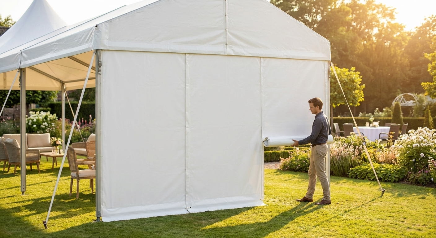 PVC Endwall 5m White for Indoor and Outdoor Use - product detail