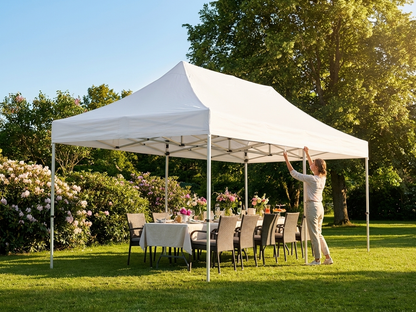 White PVC gazebo roof cover 3x6m for outdoor use