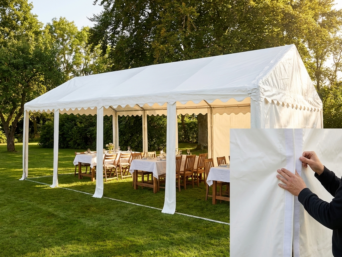White PVC marquee roof cover 5x10m for outdoor events - view 3