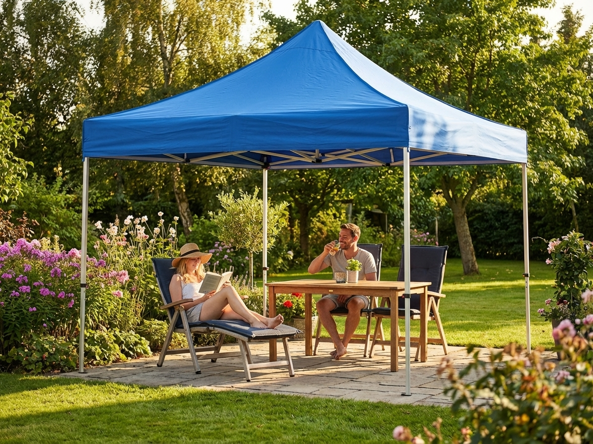 Blue gazebo roof cover 3x4.5 metres for outdoor use - view 3