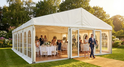 8x12m White Event Marquee with Heavy Duty PVC - view 3