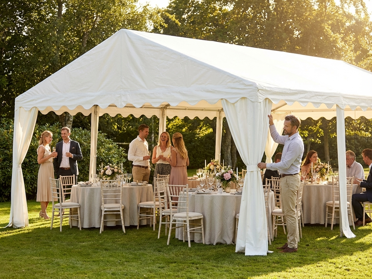 White PVC marquee roof cover 4x6m - product detail
