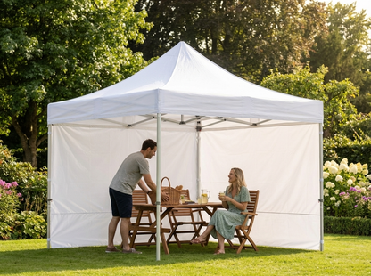 White pop-up gazebo 3.5x3.5m with aluminium frame for outdoor events - view 3