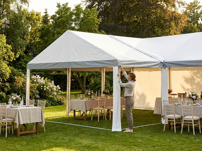Roof Cover Middle Section for CombiTents, White/Grey PVC