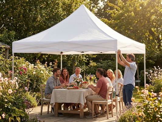 White gazebo roof cover 4x6m flame retardant for outdoor use