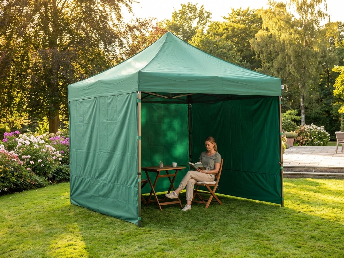 Pop Up Gazebo 3x3 m Green with Aluminium Frame for Outdoor Events - view 3