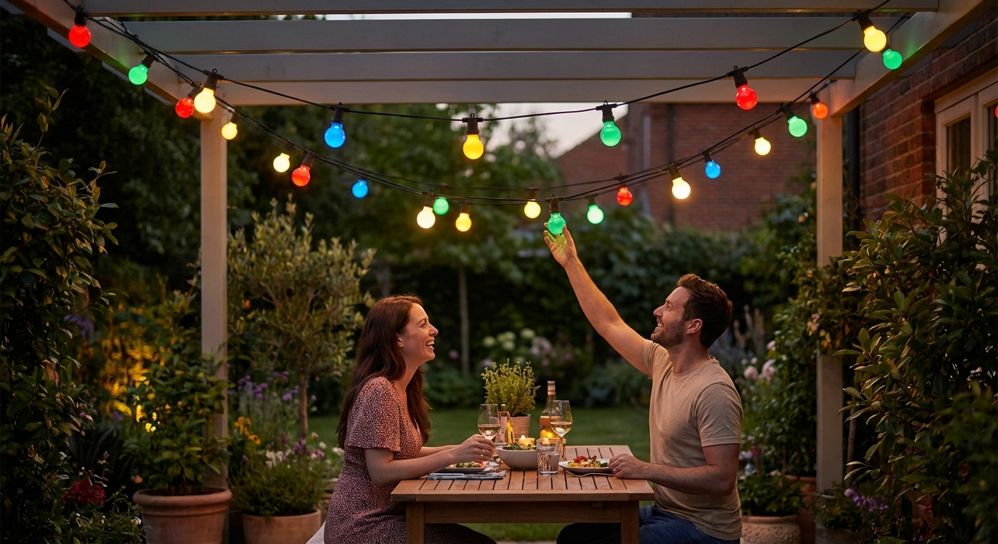 LED Fairy Lights in Black and Warm White for indoor and outdoor use