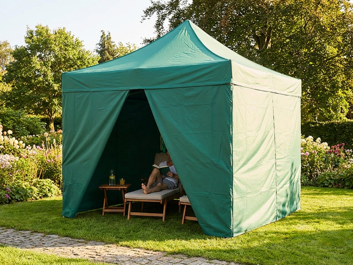 Pop Up Gazebo 3x3 m Green with Aluminium Frame for Outdoor Events - product detail