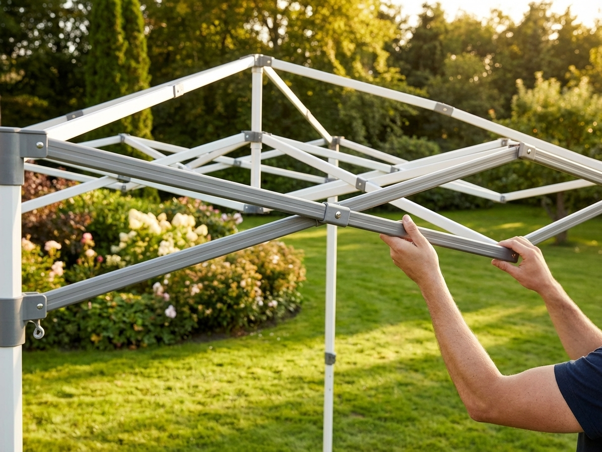 Aluminium scissor bar in silver, 2 metres for industrial use