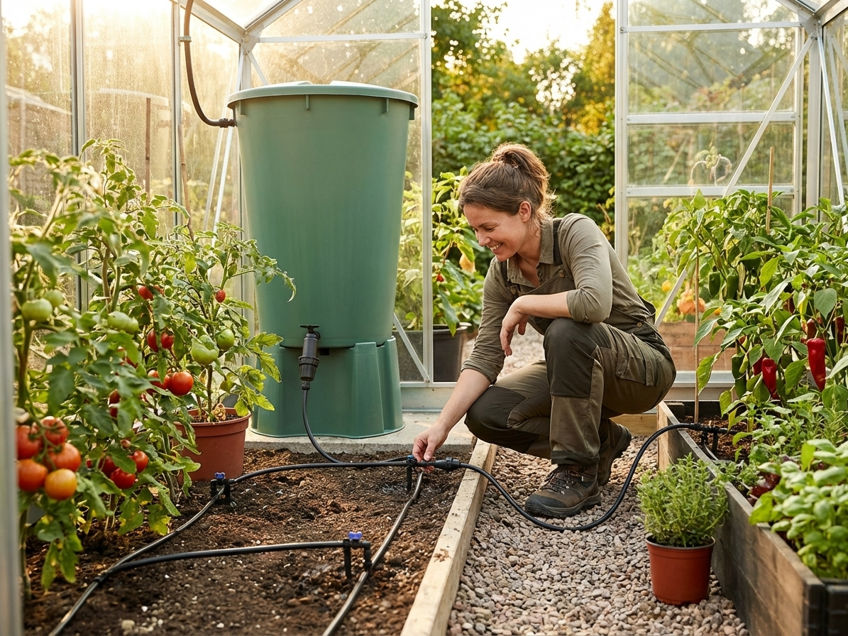 Black greenhouse irrigation system for 4m greenhouses