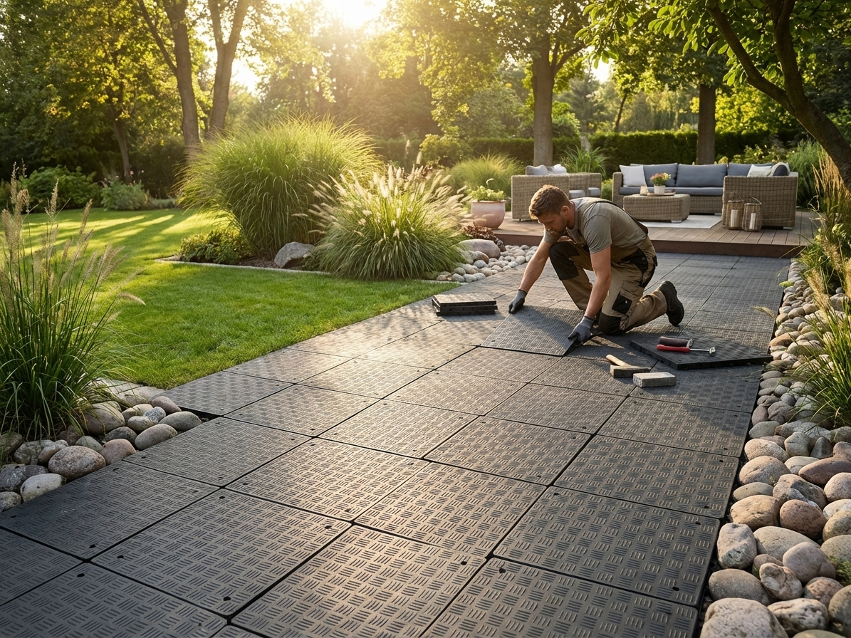 Flooring PRO in Anthracite, Recycled PE Material - view 3
