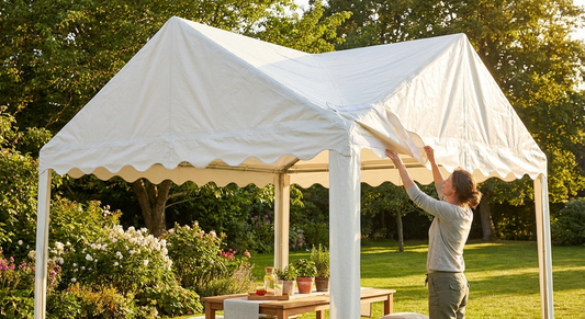White Marquee Roof Cover 5x6m Polyethylene Tarpaulin - product detail