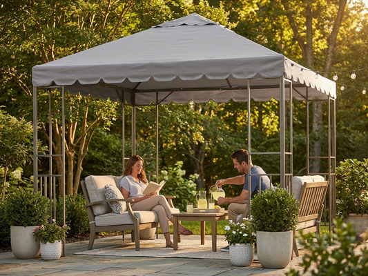 3x3 metre grey gazebo roof replacement