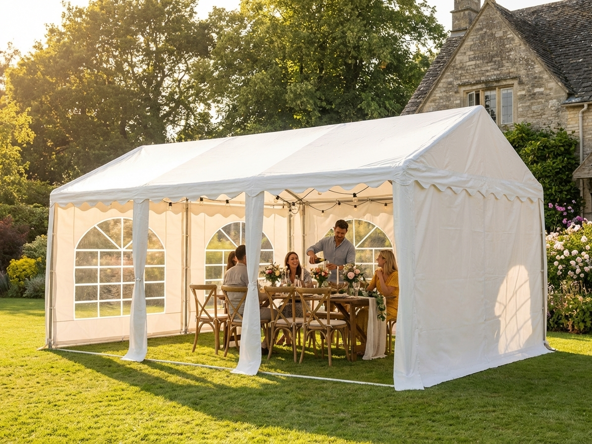 PVC Marquee 5x8 m White for Event Use - view 3