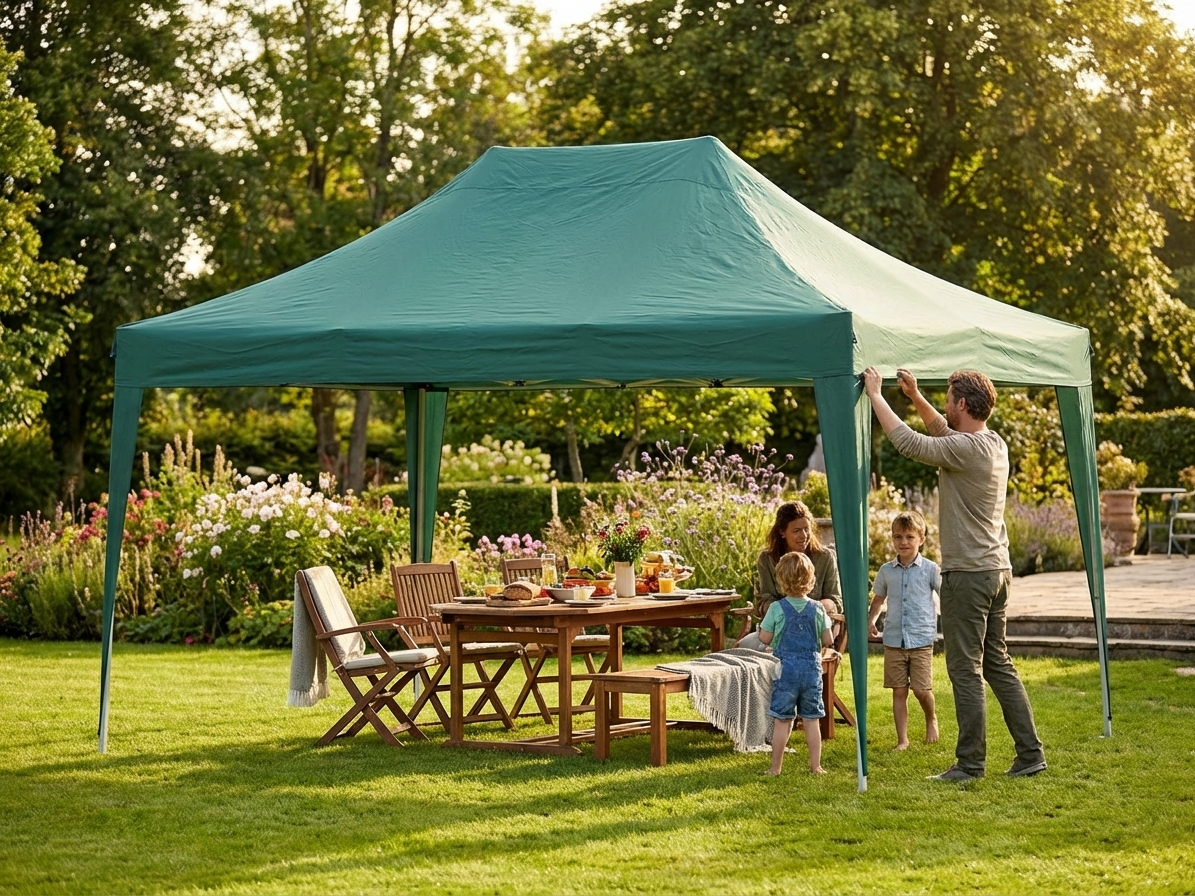Green gazebo roof cover 4x6m for outdoor events