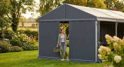 Dark grey endwall made from PVC/polyester for industrial use - product detail