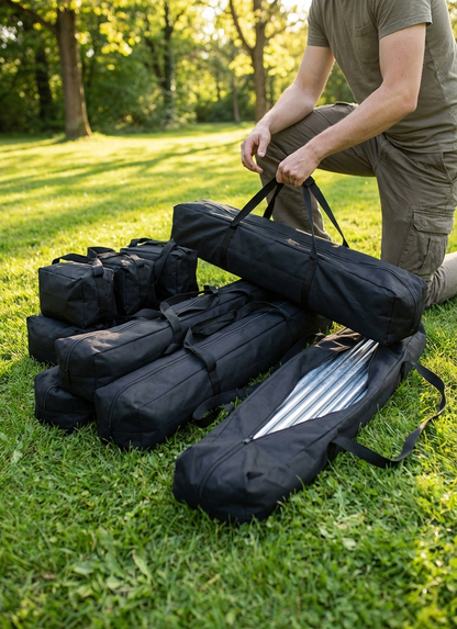 Marquee carry bag 8m black polyester PVC outdoor storage