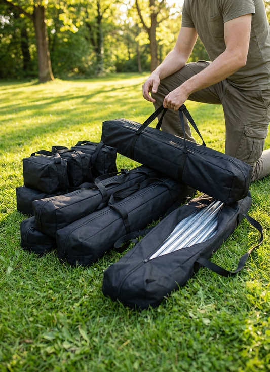 Marquee carry bag 8m black polyester PVC outdoor storage