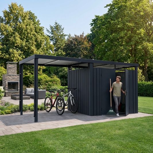Anthracite Garden Shed made from Galvanised Steel - product detail