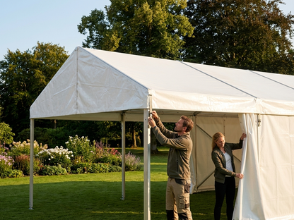 PVC Roof Cover End Section for Semi-Pro CombiTents 6x4m White - view 3