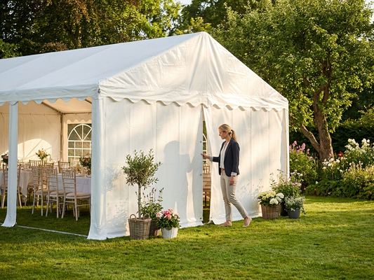PVC Endwall 5m White for Outdoor Use