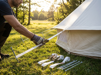 Safety Pack with storm pegs and straps in white for outdoor use - view 3