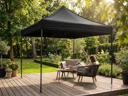 Black pop-up gazebo with aluminium frame for outdoor events - view 3