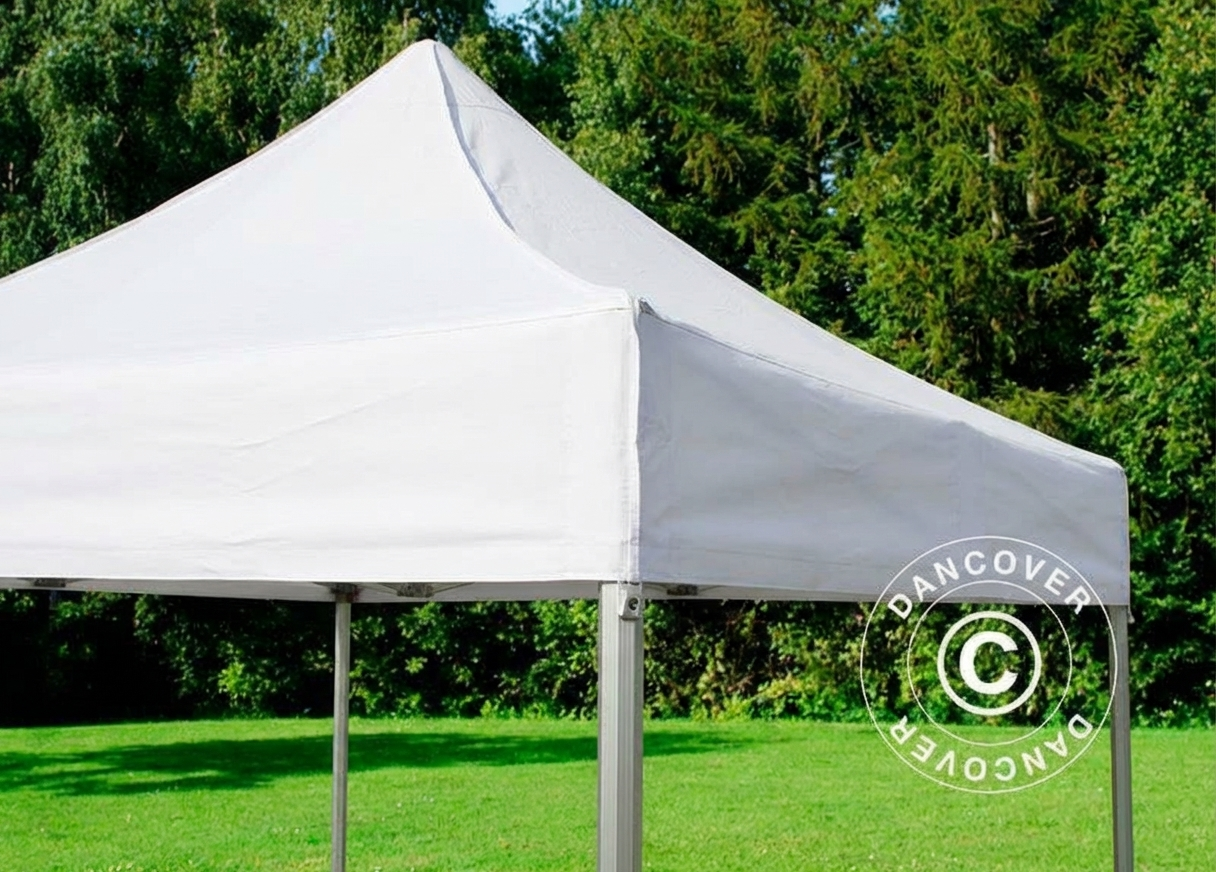 Pop up gazebo 3x3m white with steel frame for outdoor events