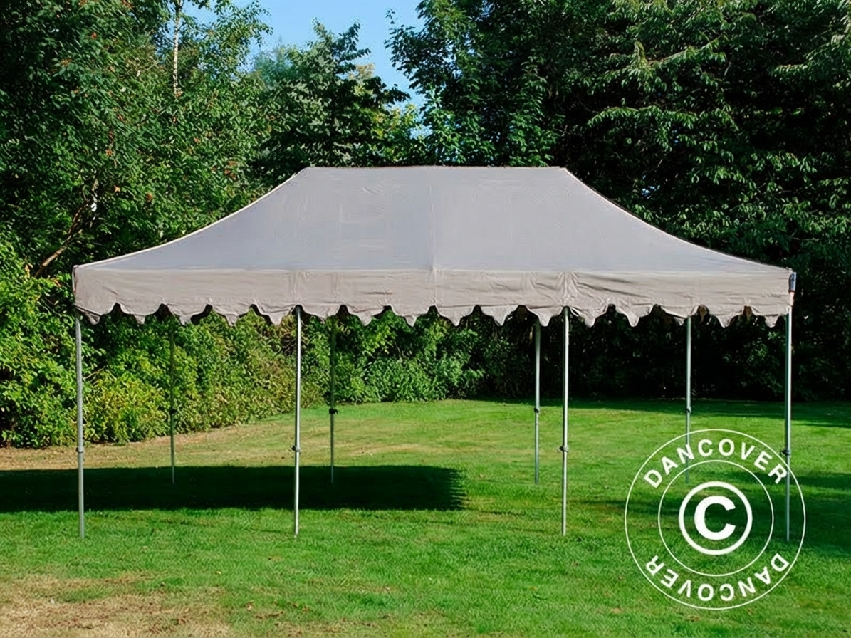 Pop Up Gazebo 4x6m Latte Steel Frame for Outdoor Events