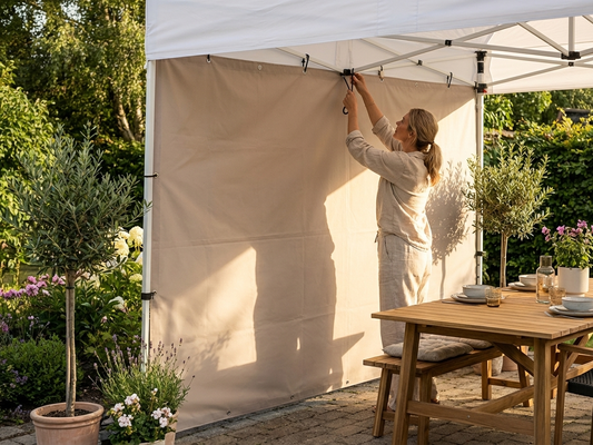 Endwall UNICO 3m Sand for outdoor use, UV and water-resistant