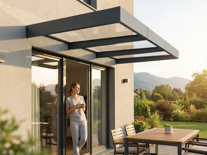 Acrylic Canopy Dark Grey Clear with Aluminium Frame - view 3