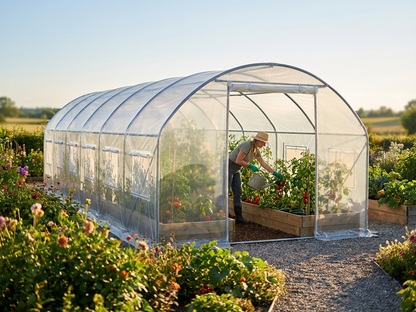 Transparent polytunnel greenhouse cover 180 Micron UV water-resistant