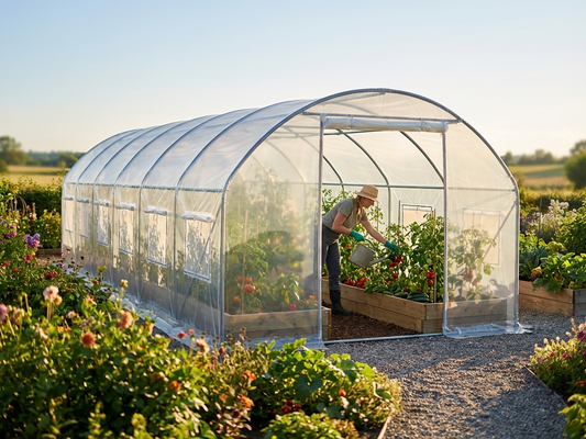 Transparent polytunnel greenhouse cover 180 Micron UV water-resistant