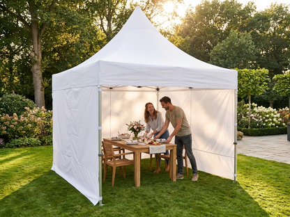 White Pop Up Gazebo 4x4m with Aluminium Frame for Outdoor Events