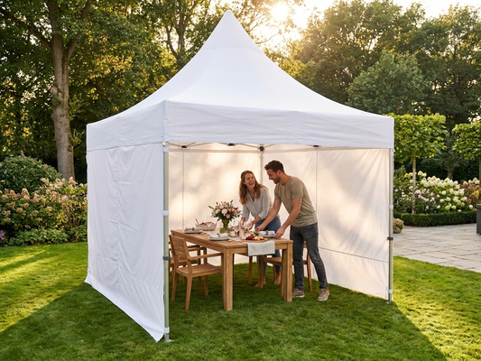 White Pop Up Gazebo 4x4m with Aluminium Frame for Outdoor Events