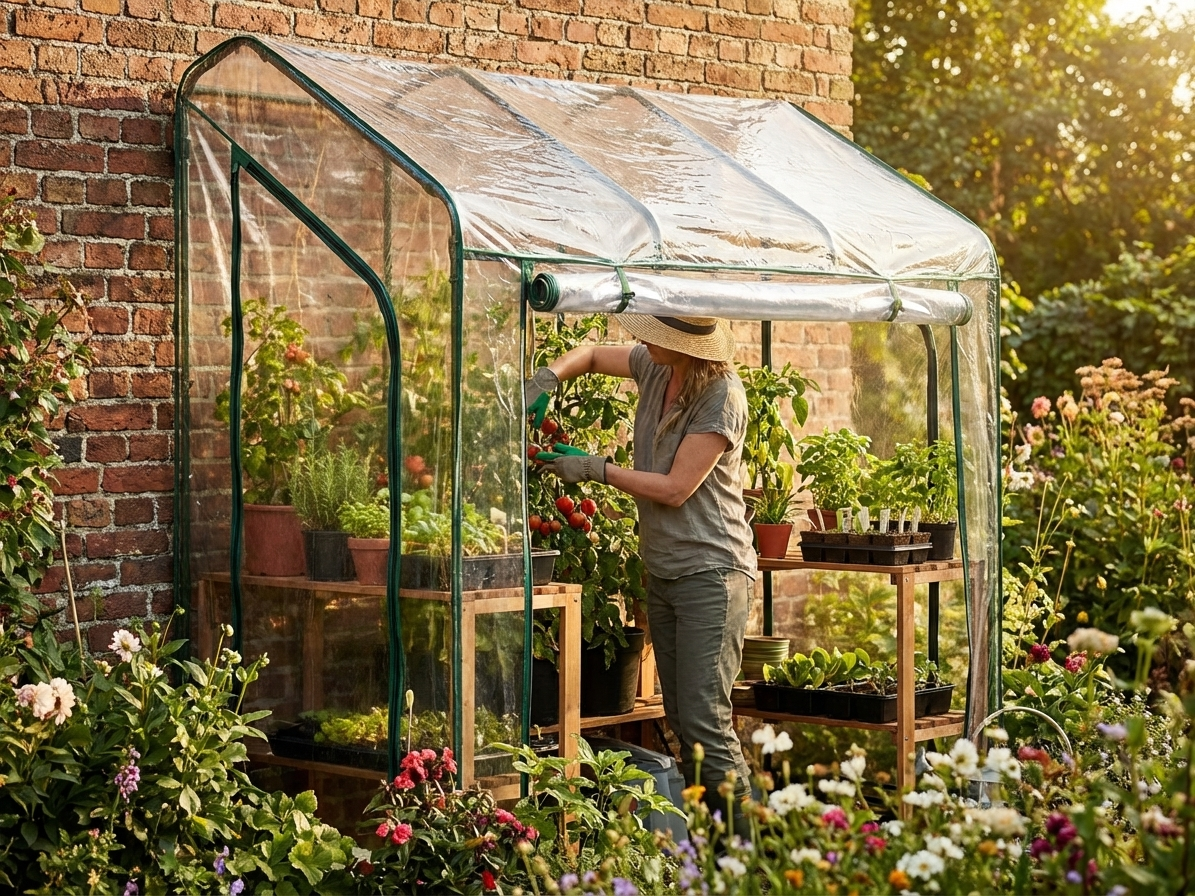 Transparent polyethylene greenhouse cover, 1.1x2x2.1m - product detail