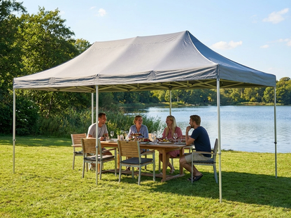 Grey Pop Up Gazebo 4x8 m with Aluminium Frame - product detail