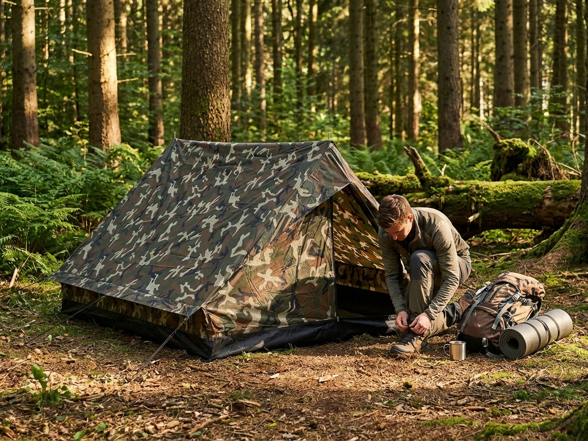 Camouflage tent for outdoor camping