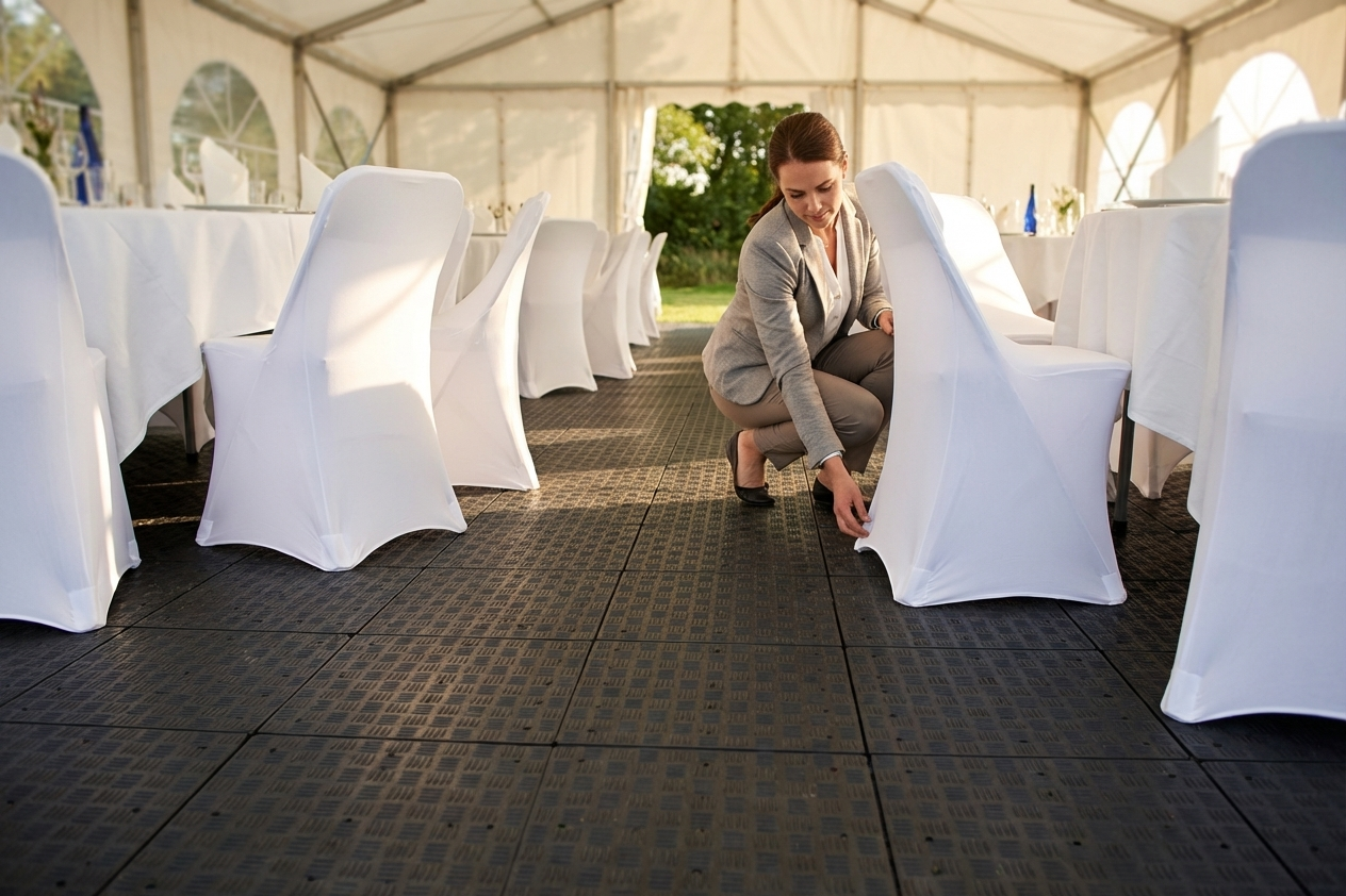 Recycled PE flooring in anthracite, 98 m² - product detail