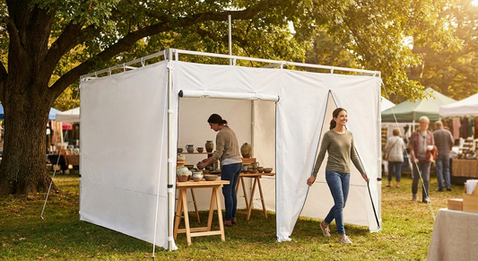 White Heavy Duty PVC Sidewall Kit for Gazebo 3x3m - product detail